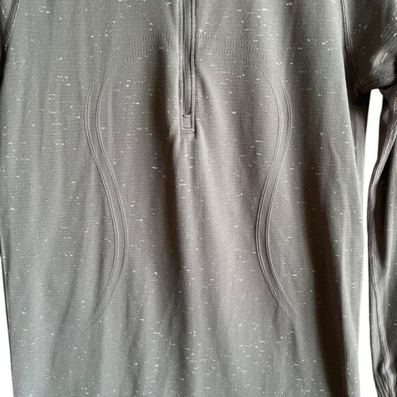 Lululemon Swiftly Tech Top Hooded 1/2 Zip Size 8 Nebula / White Gray - Picture 7 of 13